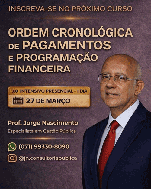 Curso : Ordem Cronológica e Pagamentos e Programação Financeira