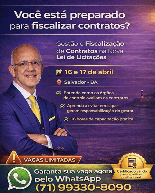 Curso Gestão e Fiscalização de Contratos na Nova Lei de Licitações